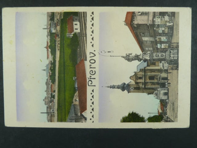Přerov, bar. dvouáběrová pohl., prošlá