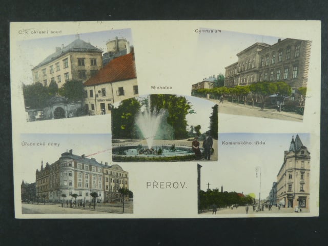 Přerov, bar. vícezáběrová pohl., prošlá