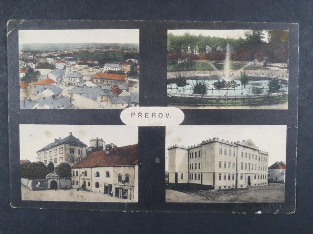 Přerov, bar. vícezáběrová pohl., prošlá, odpadená zn.