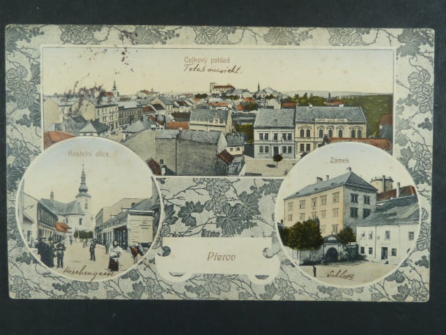 Přerov, bar. vícezáběrová pohl., prošlá