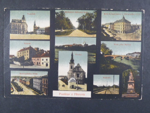 Přerov, bar. vícezáběrová pohl., prošlá