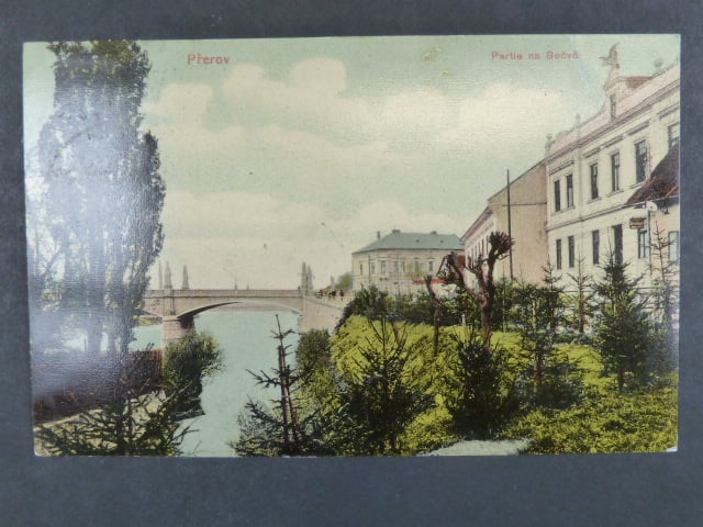 Přerov, bar. pohl. na Bečvě, prošlá