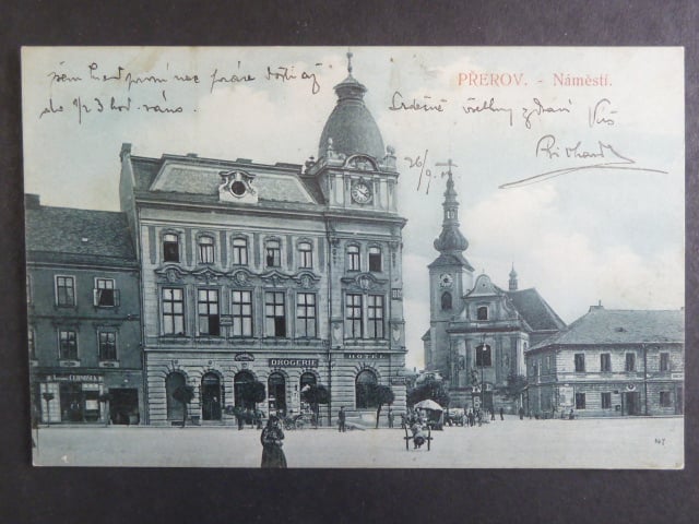Přerov, čb. pohl. máměstí, prošlá