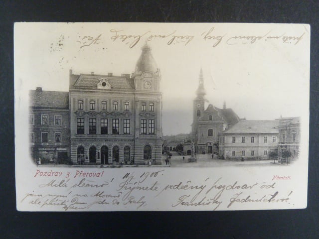 Přerov, čb. pohl. náměstí, prošlá