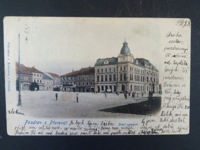 Přerov, bar. pohl. Dolní náměstí, prošlá