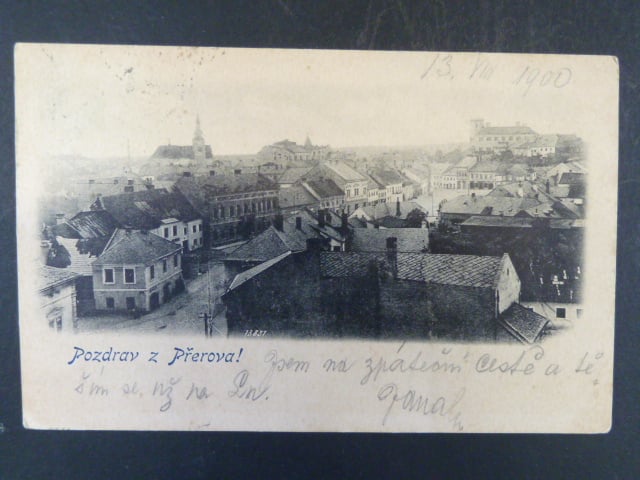 Přerov, čb. pohl., prošlá, stržená zn.