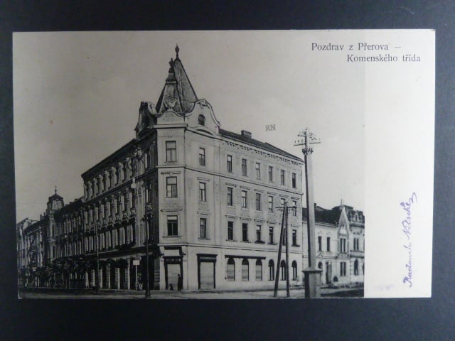 Přerov, čb. pohl. Komenského třída, prošlá
