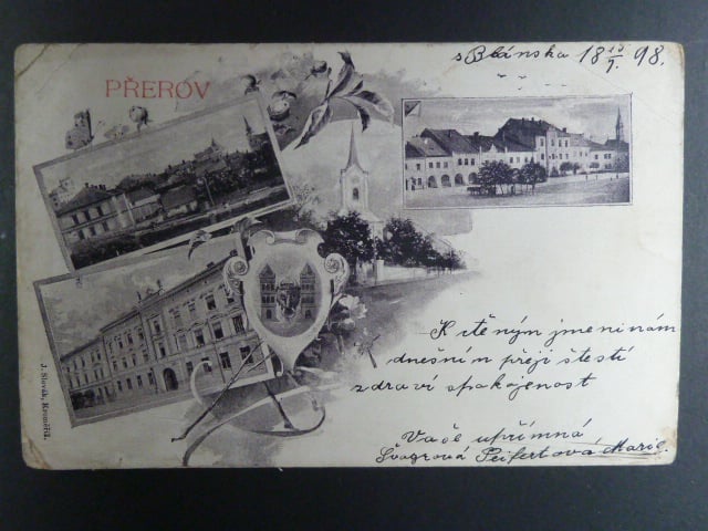 Přerov, čb. vícezáběrová pohl., prošlá 1898