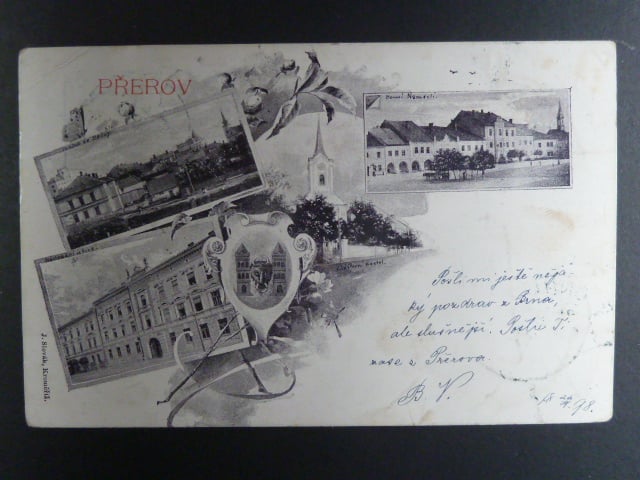 Přerov, čb. vícezáběrová pohl., prošlá 1898