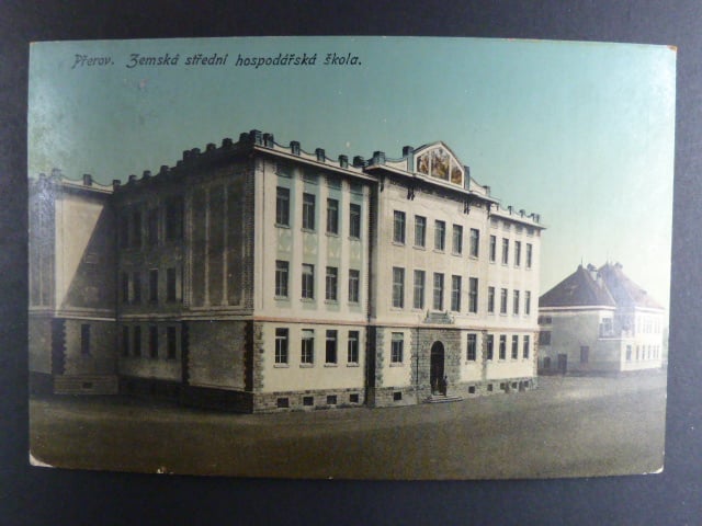 Přerov, bar. pohl. Zemská střední hospodářská škola, prošlá