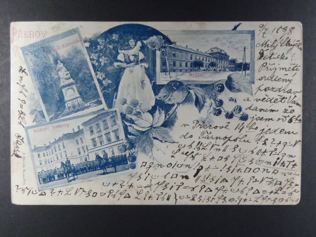 Přerov, čb. vícezáběrová pohl., prošlá 1898