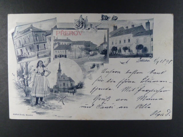Přerov, čb. vícezáběrová pohl., prošlá 1898