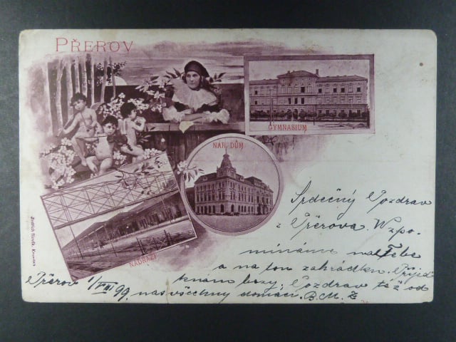 Přerov, čb. vícezáběrová pohl., prošlá 1899