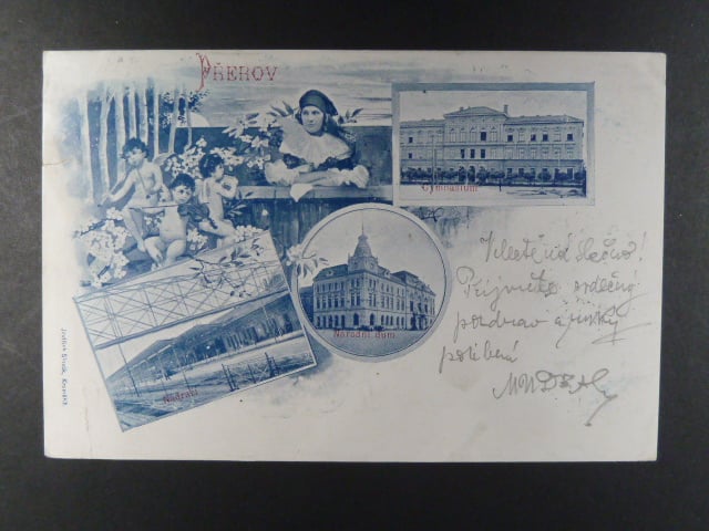 Přerov, čb. vícezáběrová pohl., prošlá 1898