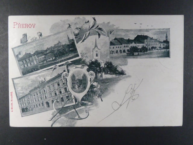 Přerov, čb. vícezáběrová pohl., prošlá 1899