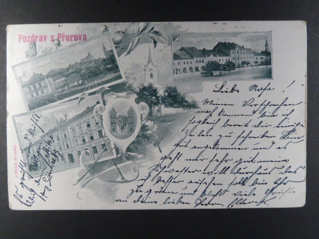 Přerov, čb. vícezáběrová pohl., prošlá 1901