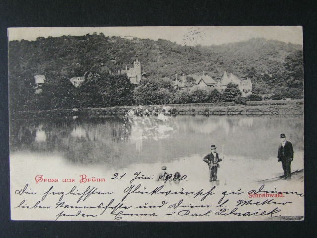 Brno, Schreibwald, čb. pohl., prošlá 1900