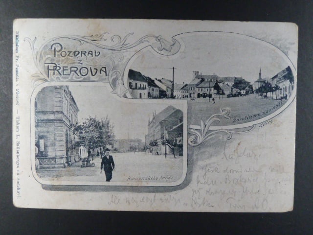 Přerov, čb. dvouáběrová pohl., prošlá