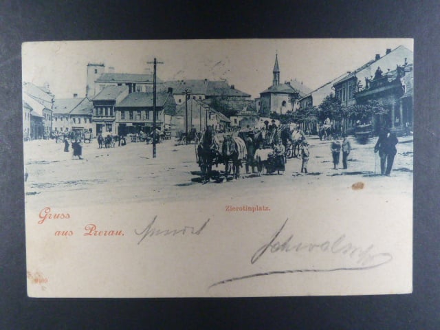 Přerov, bar. pohl. Zierotinplatz, prošlá 1899
