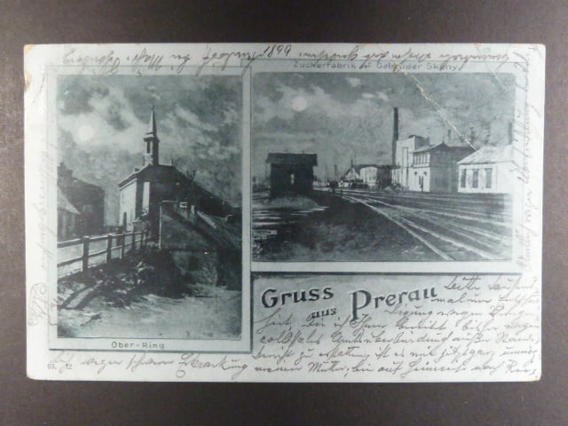 Přerov, čb. dvouáběrová pohl., prošlá, lom