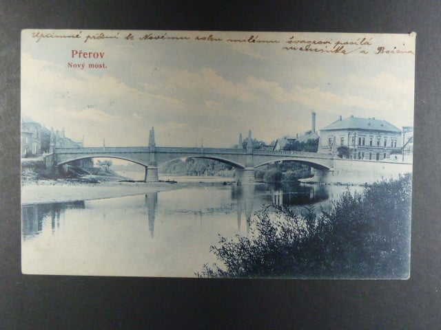 Přerov, čb. pohl. Nový most, prošlá
