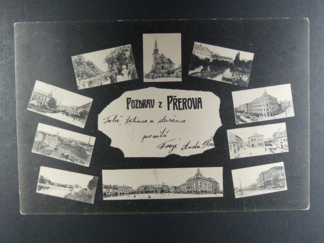 Přerov, čb. vícezáběrová pohl., prošlá
