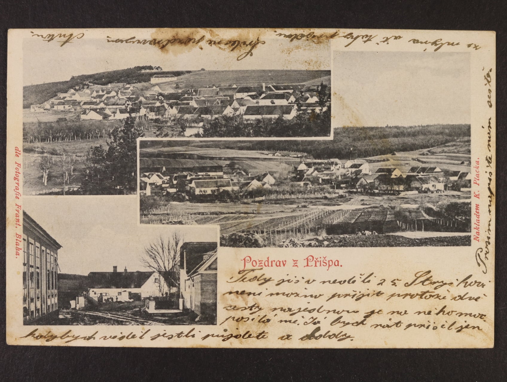 Příštpo dříve Příšpo, okr. Třebíč, prošlá 1907