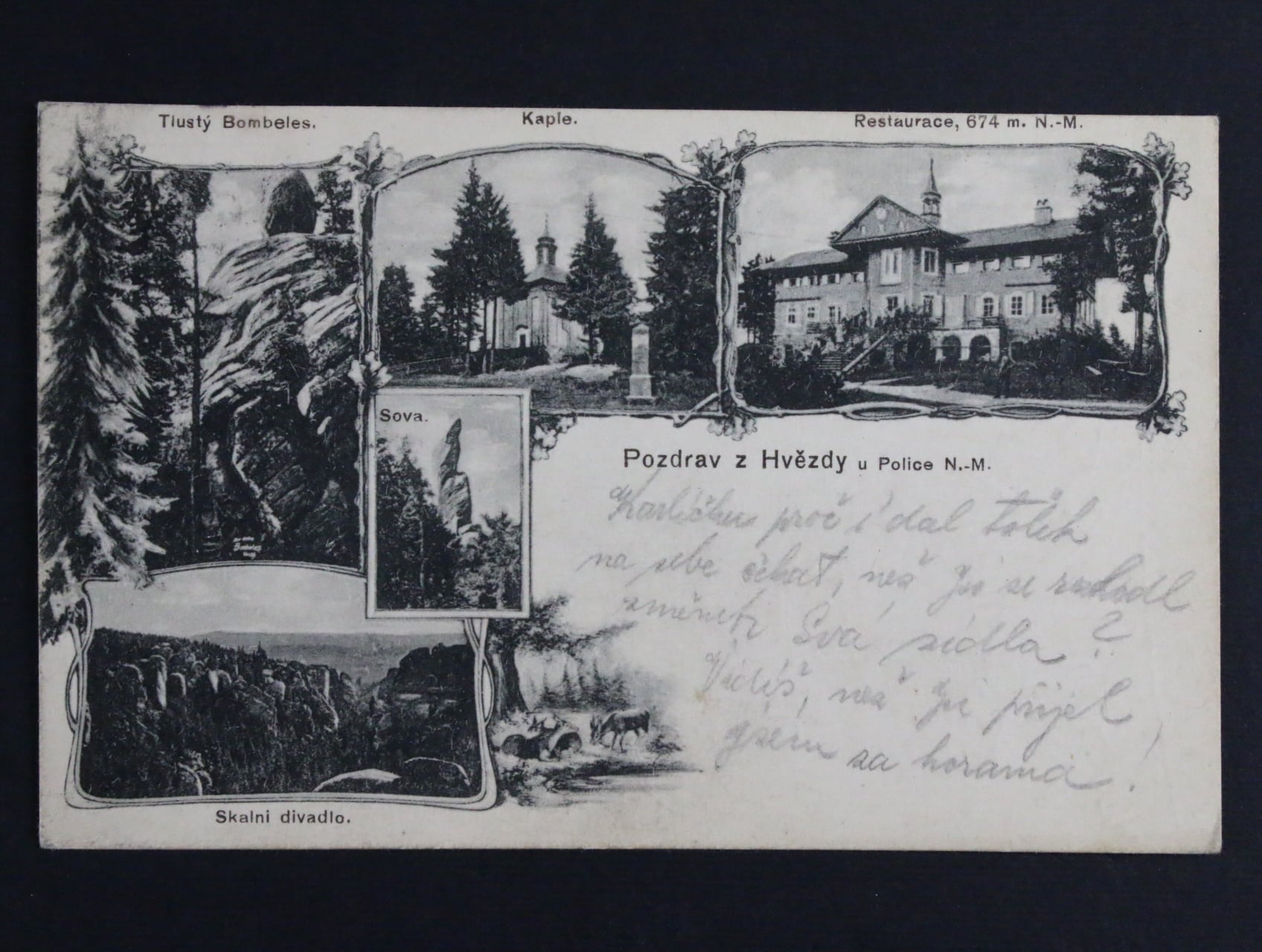 Hvězda u Police nad Metují okr. Náchod, prošlá 1918