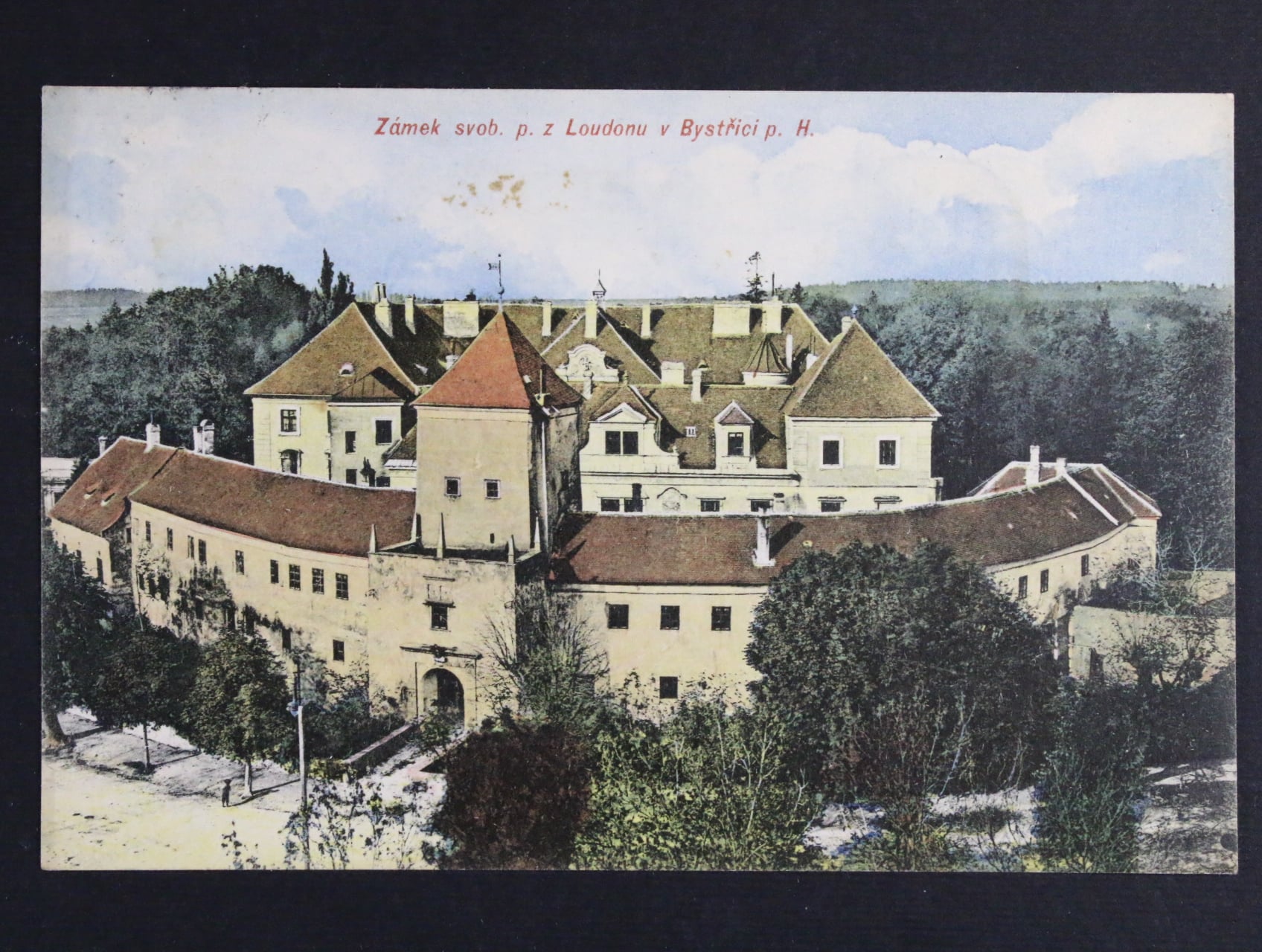 Bystřice pod Hostýnem okr. Kroměříž, prošlá 1914