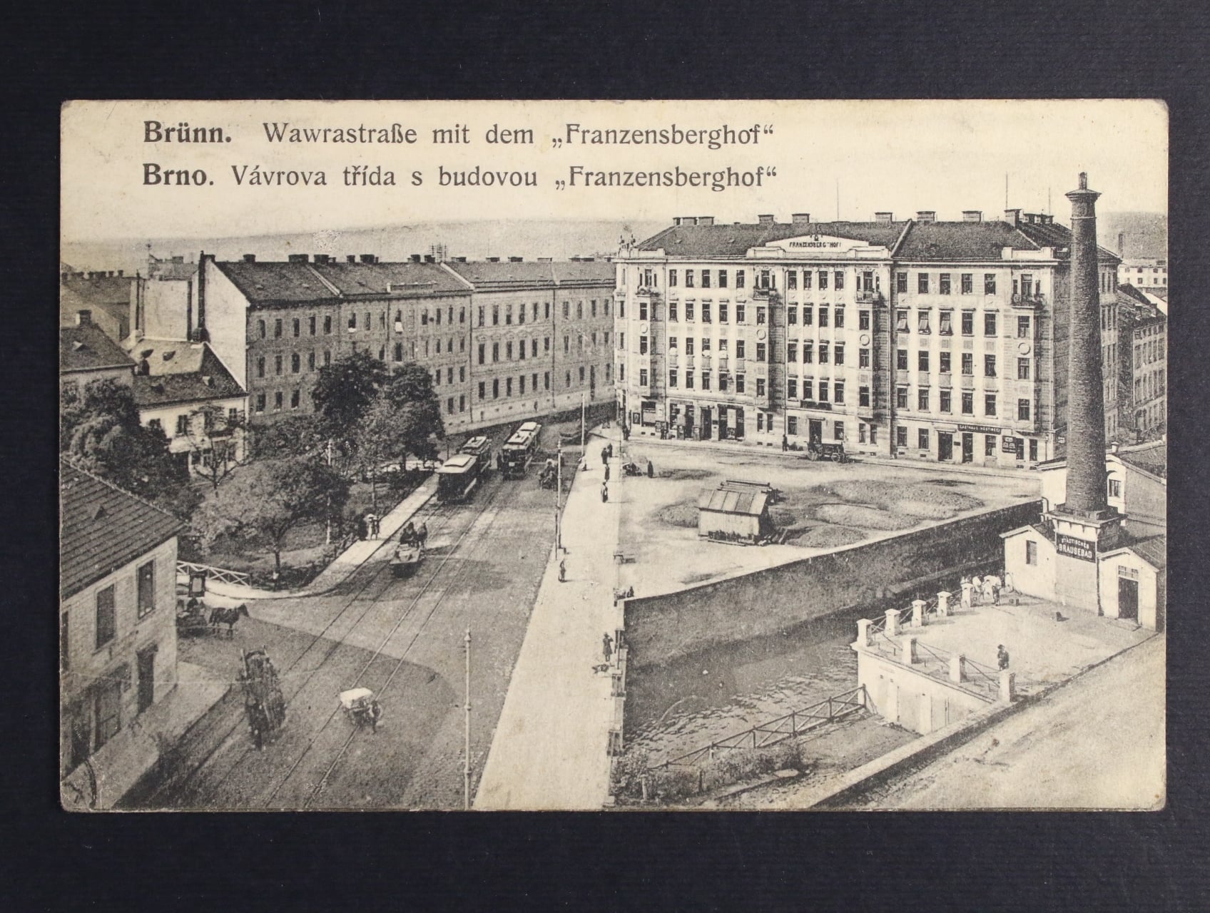 Brno Wawrastrasse, dnes Hybešova, prošlá 1912
