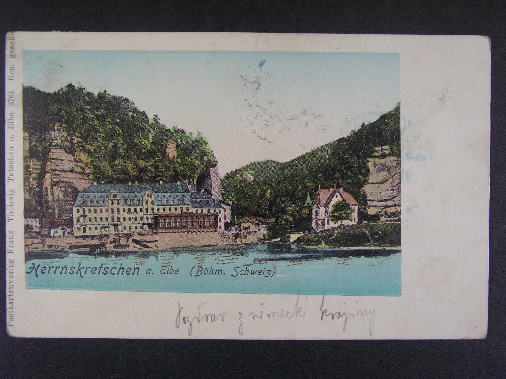 Hřensko okr. Děčín, prošlá 1904