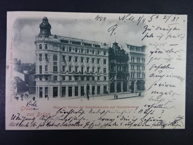 Brno - Hradební ulice (Basteigasse) dnes Roosveltova, prošlá 1898