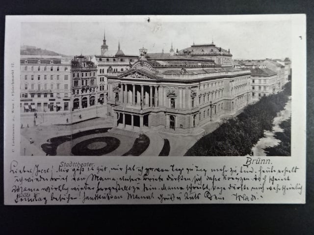 Brno - Malinovského nám. (Theaterplatz), prošlá 1904
