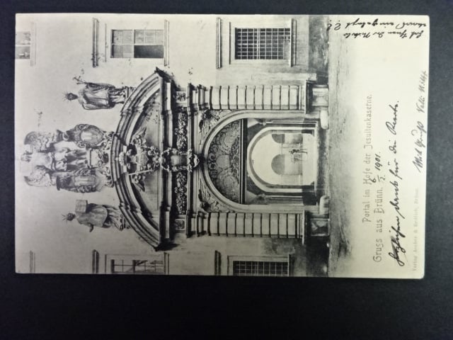 Brno - Jezuitská (Jesuitengasse), portál, prošlá 1901