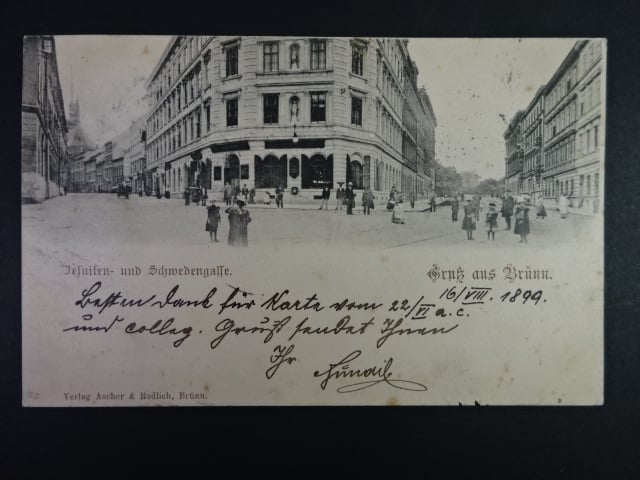 Brno - Jezuitská (Jesuitengasse), prošlá 1899