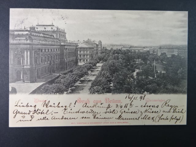 Brno - Koliště (Glacis) sady, prošlá 1898