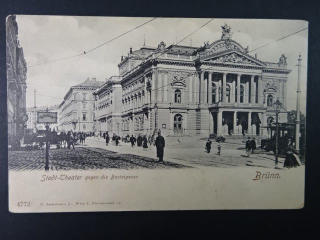 Brno - Hradební ulice (Basteigasse) dnes Roosveltova, prošlá