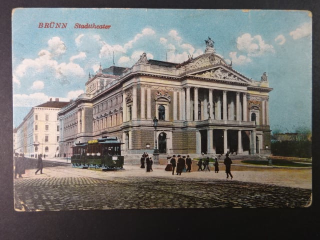 Brno - Malinovského nám. (Theaterplatz), prošlá 1914