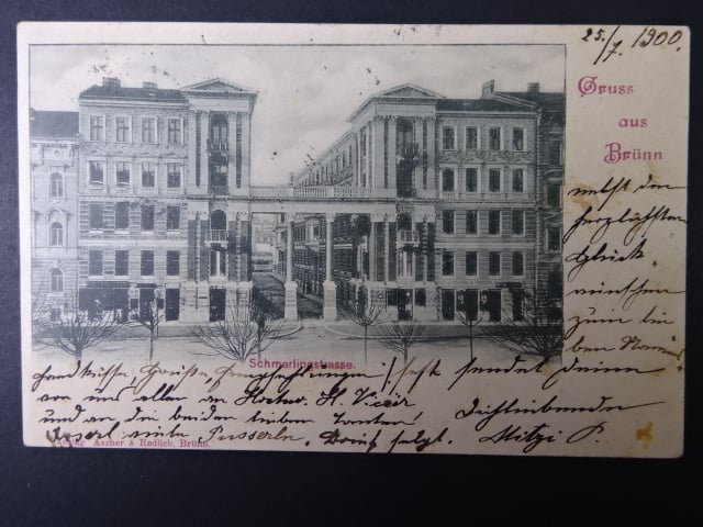 Brno - Třída Kpt. Jaroše (Schmerlingova - Schmerlingstrasse), prošlá 1900