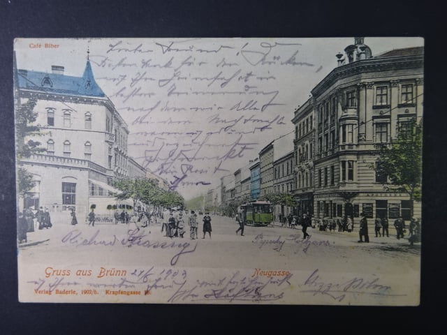Brno - Lidická ulice (Nová ulice), prošlá 1903