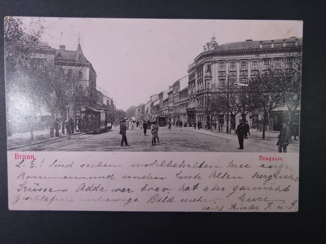 Brno - Lidická ulice (Nová ulice), prošlá 1904