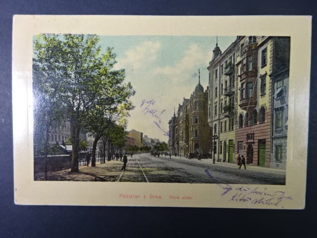 Brno - Lidická ulice (Nová ulice), prošlá 1910