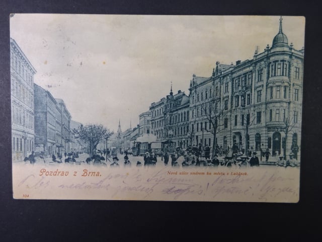 Brno - Lidická ulice (Nová ulice), prošlá 1901