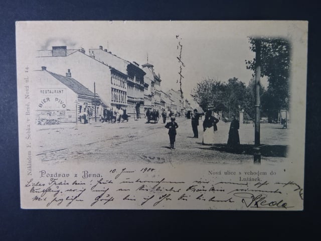 Brno - Lidická ulice (Nová ulice), prošlá 1900