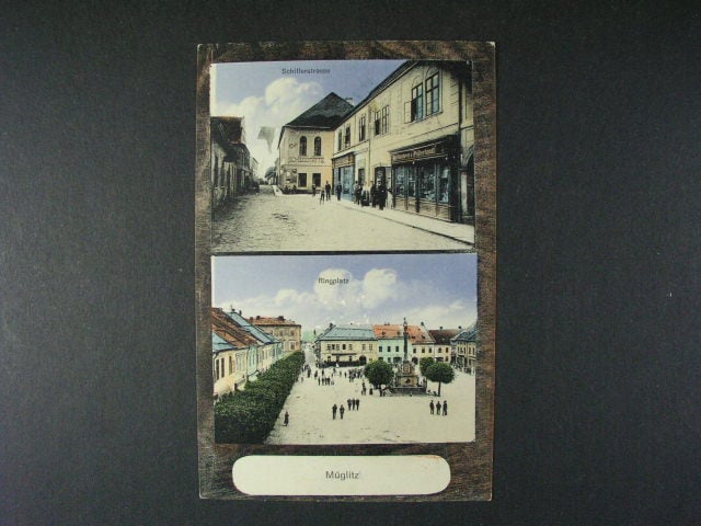 Mohelnice (Müglitz), bar. dvouzáběrová pohl., prošlá, odpadená zn.