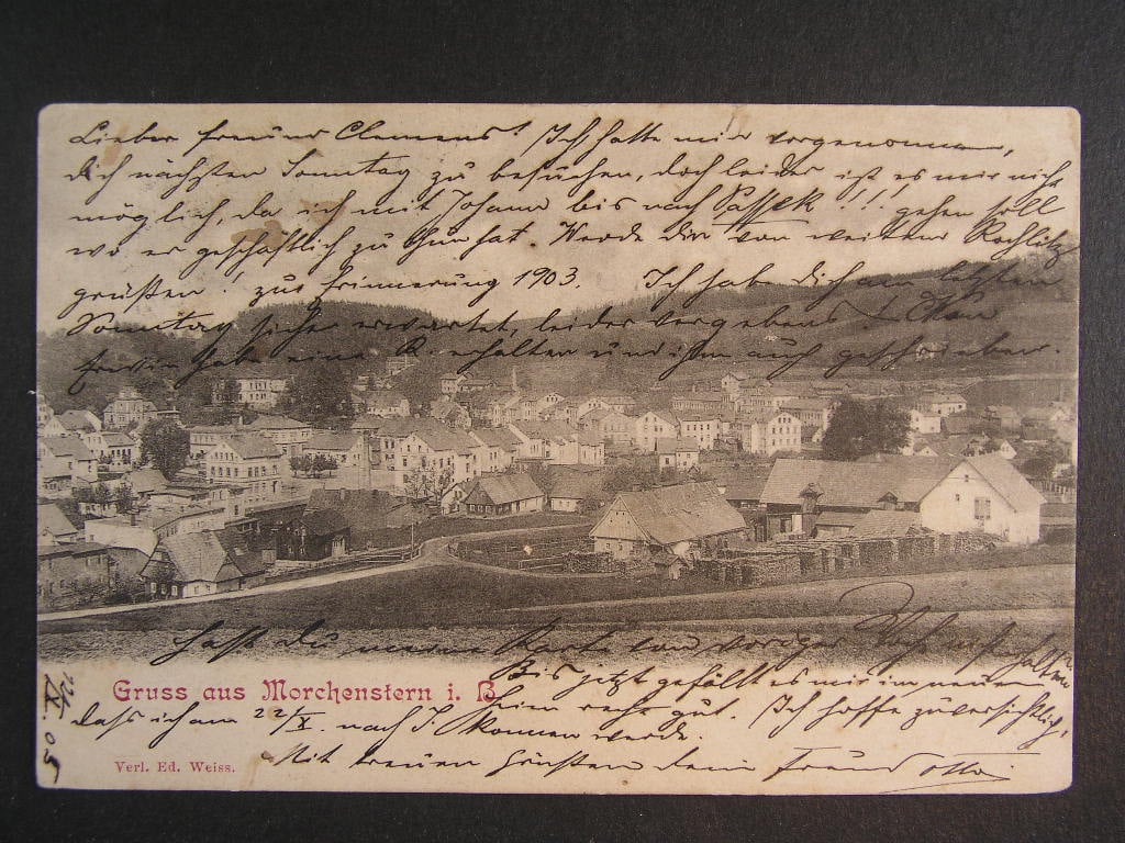 Smržovka, Morchenstern okr. Jablonec nad Nisou, prošlá 1905