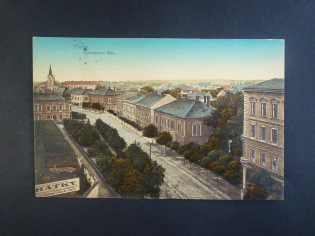 Přerov Komenského tř., prošlá 1913