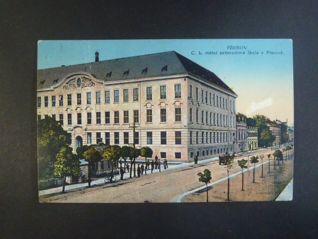 Přerov Průmyslová škola, prošlá 1918, stržená zn.