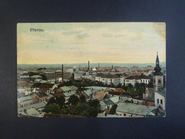 Přerov, prošlá 1909, stržená zn.