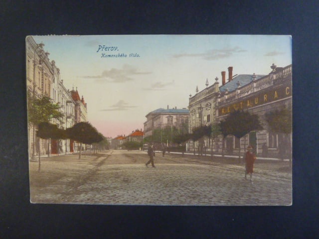 Přerov Komenského tř., prošlá 1918